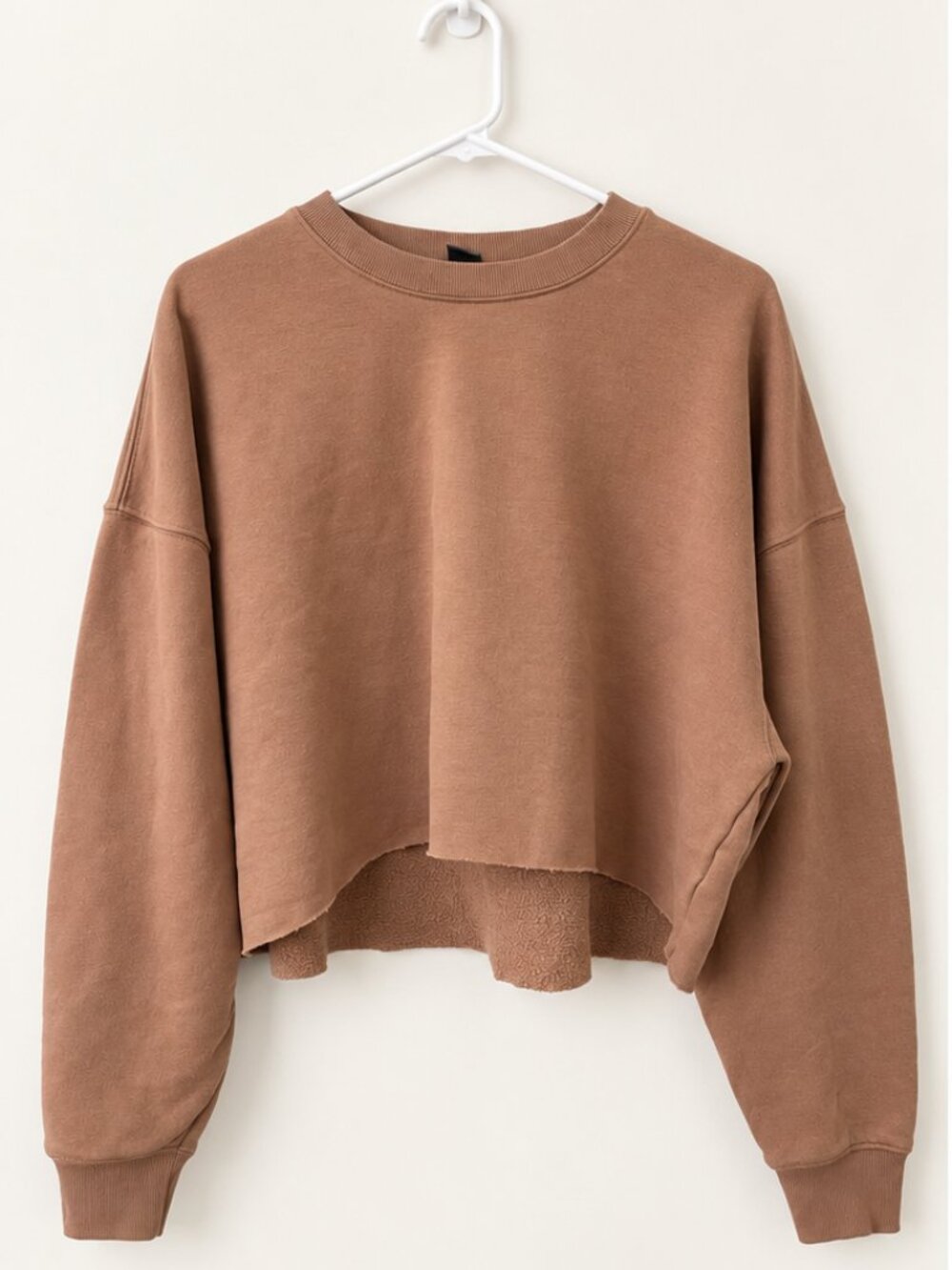 Wild Fable Brown Oversized Cropped Sweatshirt Size XS